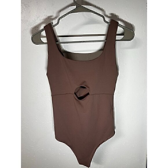 Abercrombie & Fitch Soft A&F Collection Brown Cutout Bodysuit S - Picture 1 of 3
